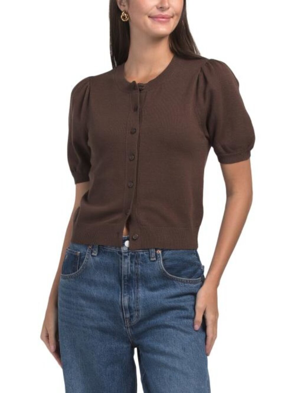 FRENCH CONNECTION Cosy Short Sleeve Button Cardigan